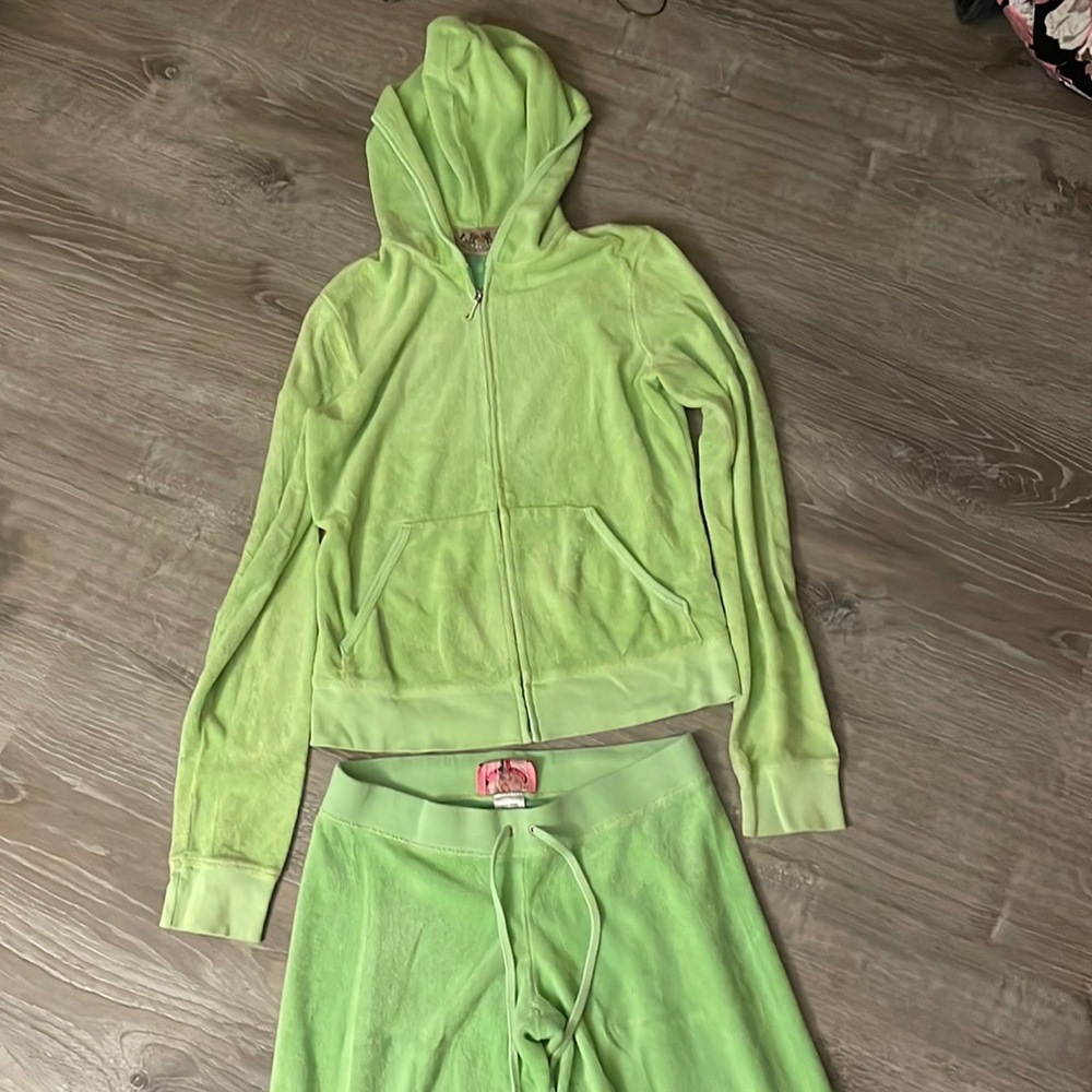 Lime green Juicy couture vintage tracksuit terry cloth (sep. sizing )